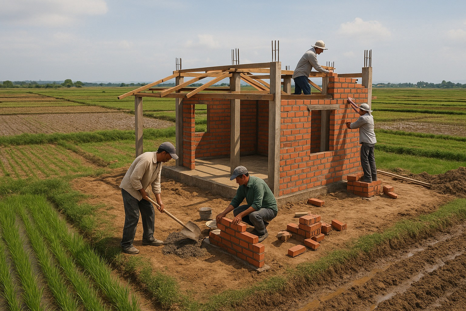 Quy định về việc xây nhà trên đất nông nghiệp theo Luật Đất đai 2024