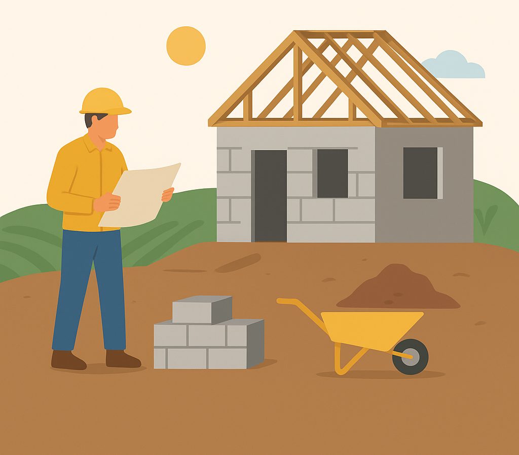 Xây nhà nhà tạm trên đất nông nghiệp để ở