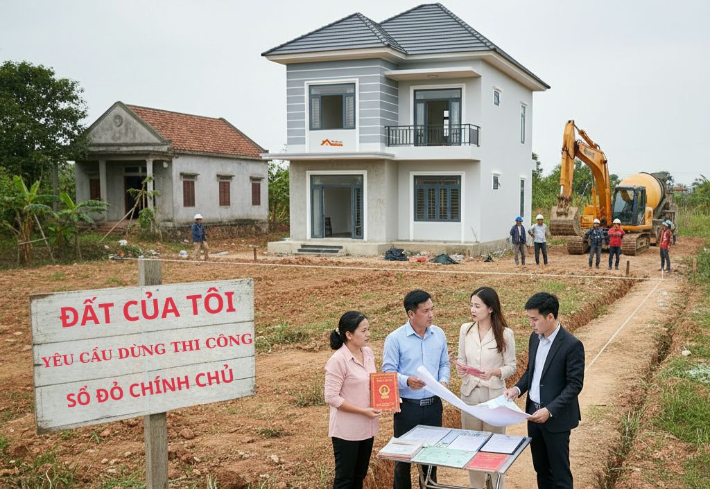 Cần làm gì khi bị xây nhầm nhà trên đất