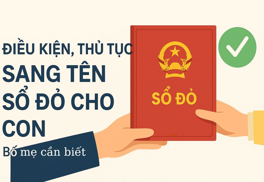 Điều kiện, thủ tục sang tên sổ đỏ cho con