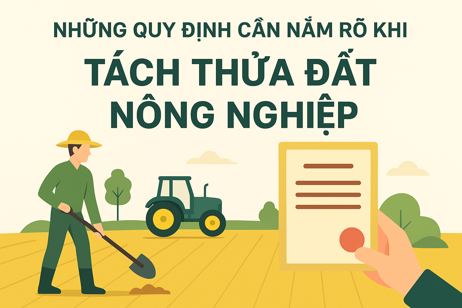 Những quy định cần nắm rõ khi tách thửa đất nông nghiệp