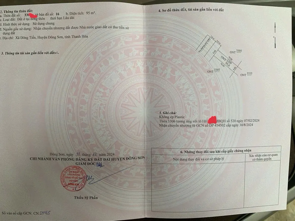 Bán đất 95m² hh42 mbqh 520 Đồng Nhưng - Đông Tiến, Đông Sơn