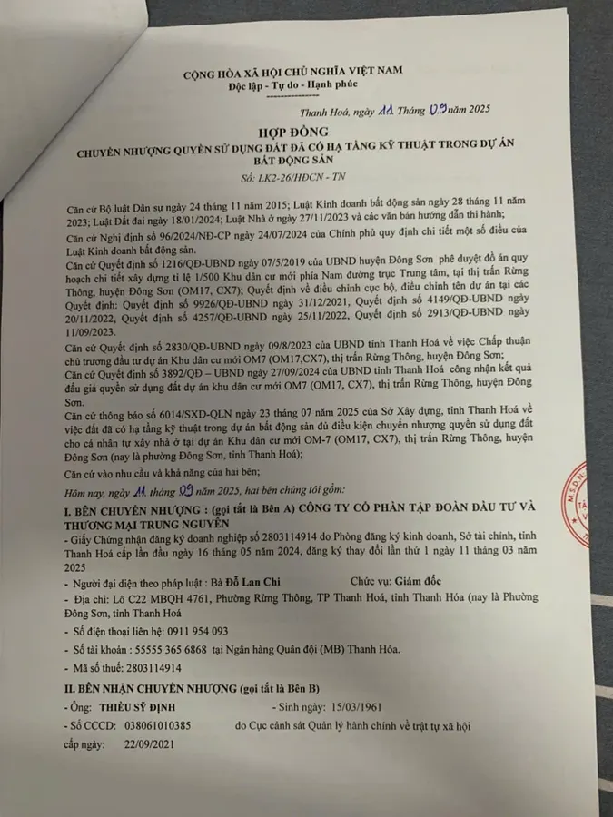 Cần thanh khoản gấp lô đất đẹp mb 0m7 phường rừng thông - tp thanh hóa