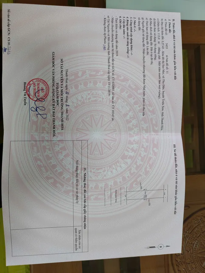 Bán lô đất 115m² tại kđt Sao Mai - Thọ Dân, Triệu Sơn | vị trí đẹp, giá chỉ 1,25 tỷ