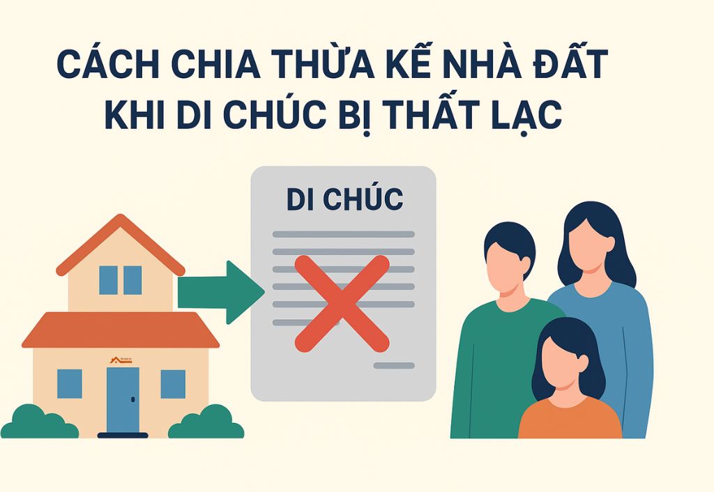 Cách chia thừa kế nhà đất khi di chúc bị thất lạc