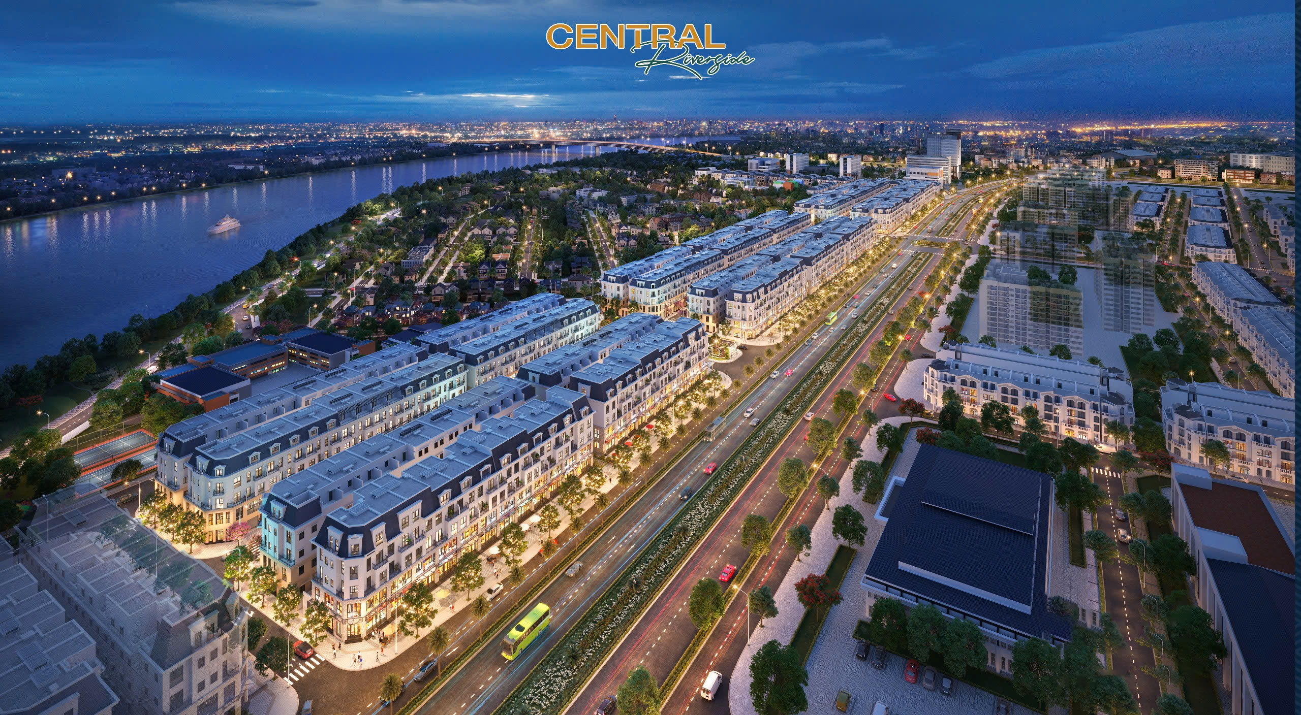 Bán căn shophouse 4 tầng mặt đường đại lộ nam Sông Mã - Central Riverside | chỉ ~12,7 tỷ