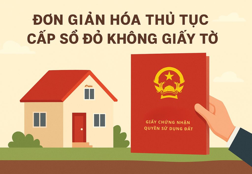 Đơn giản hóa quy định cấp sổ đỏ không giấy tờ