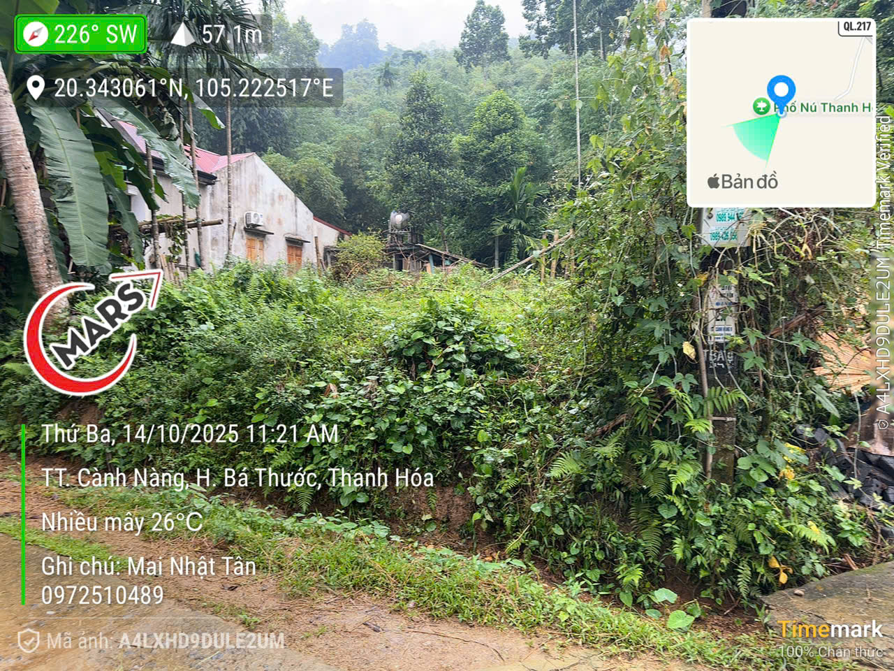 Ngân hàng phát mại 211m đất tại phố núi, bá thước, thanh hóa