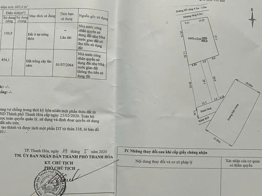 605m2 đất Đông Lĩnh, đường 9m, tương lai 2 mặt tiền trục chính vành đai Vạn Lại - Yên Trường, giá 4.9 tỷ