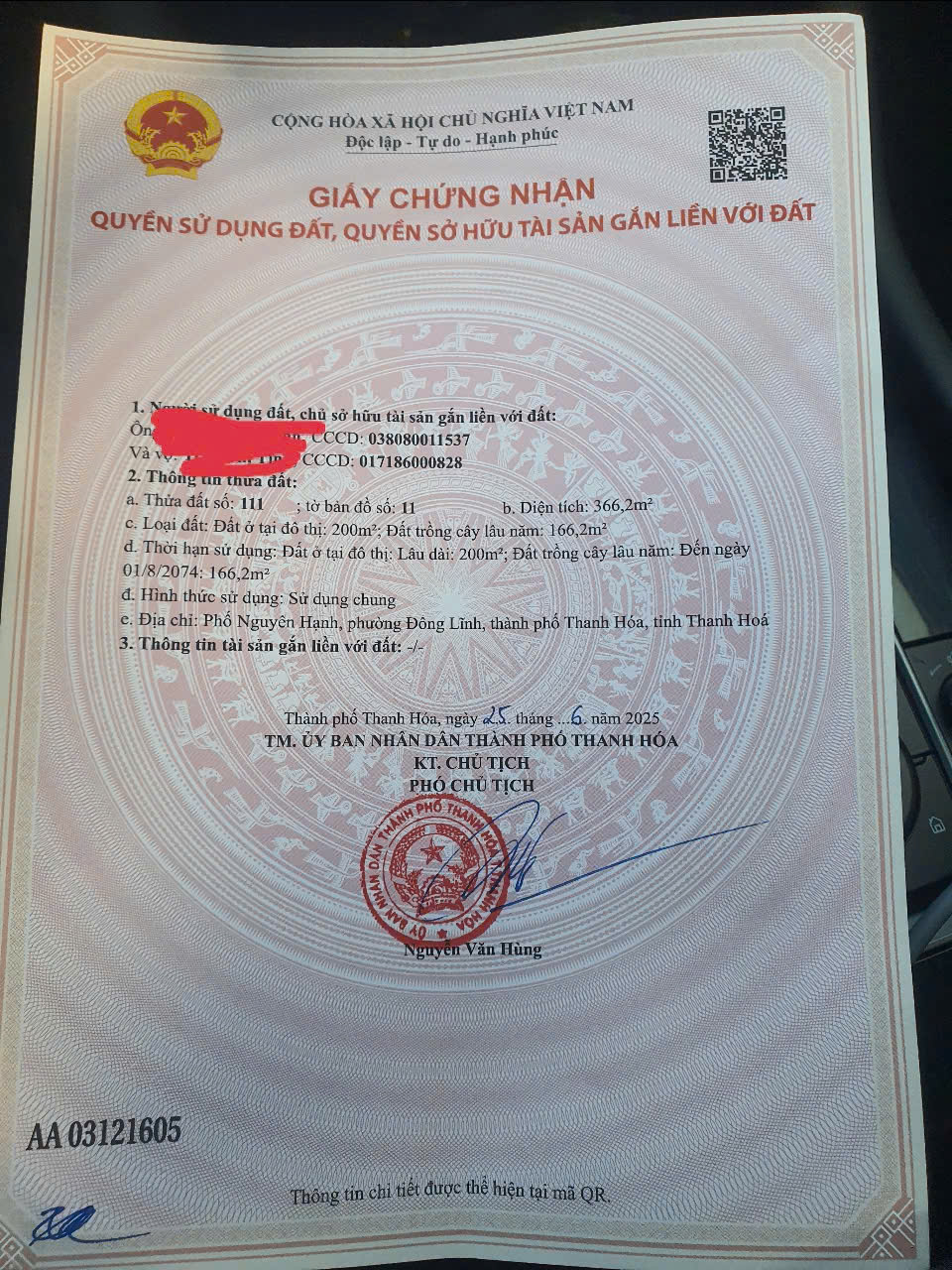 Bán đất Đông Lĩnh 367m2, 2 mặt tiền đường 4m, gần đại đô thị Đông Tiến, giá chỉ 1.7 tỷ