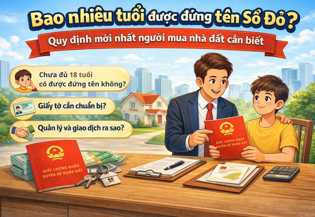 Bao nhiêu tuổi được đứng tên sổ đỏ