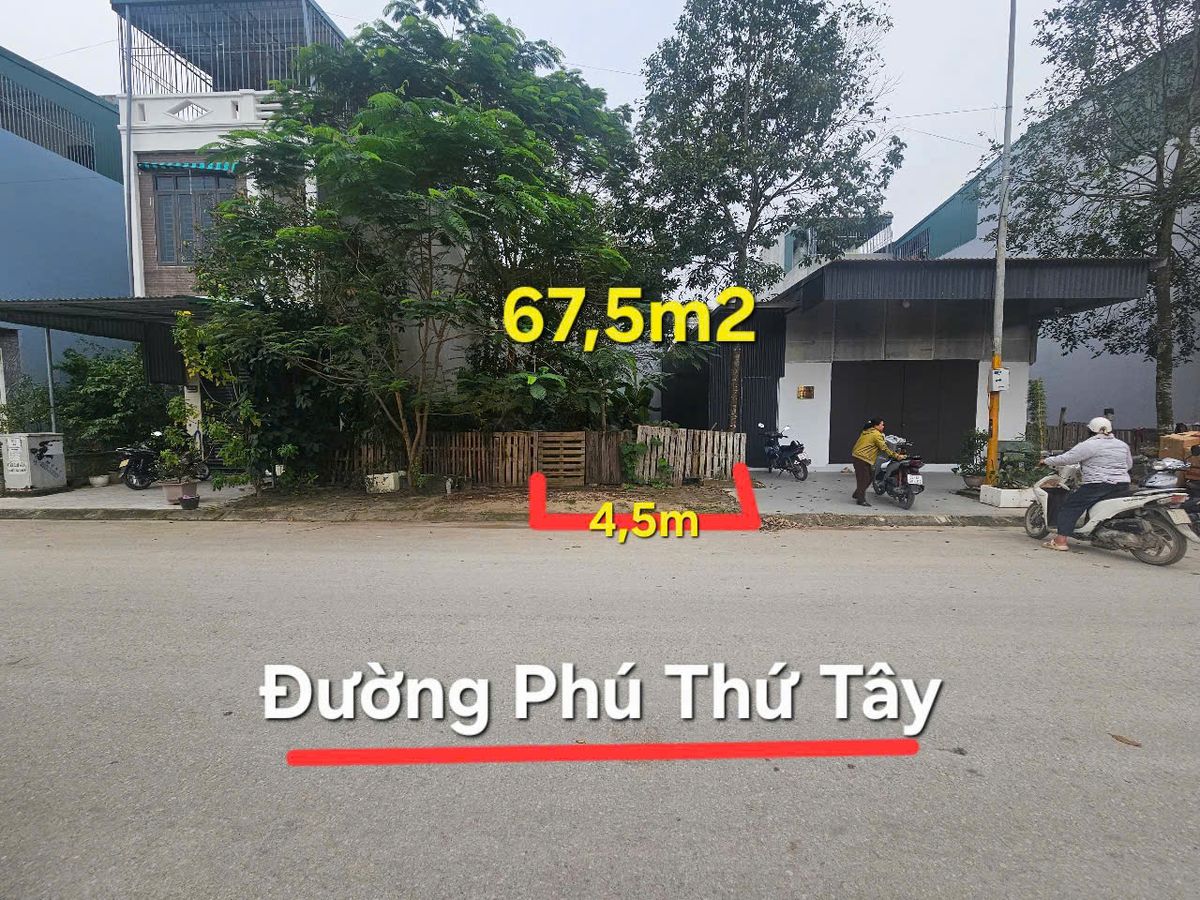 Bán lô đất đẹp mbqh 6804 Phú Sơn - 67,5m² hướng bắc nhìn hồ sen