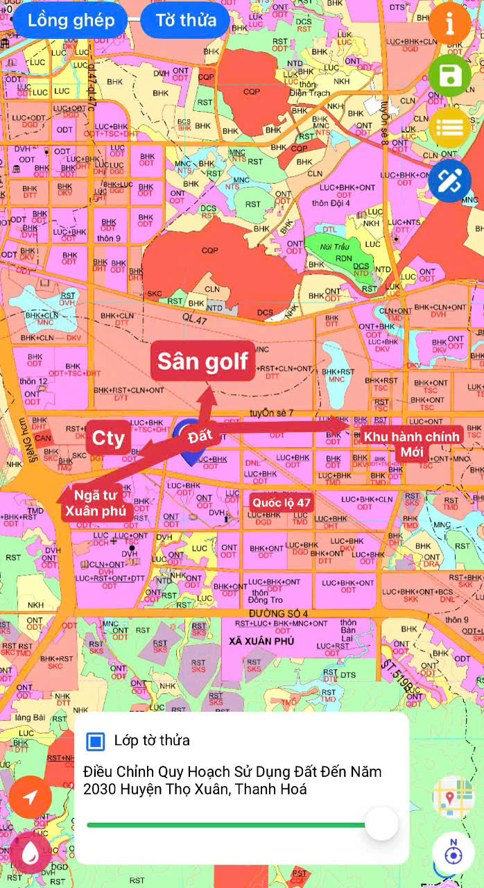 Lô đất Xuân Phú, gần trung tâm hành chính mới huyện Thọ Xuân