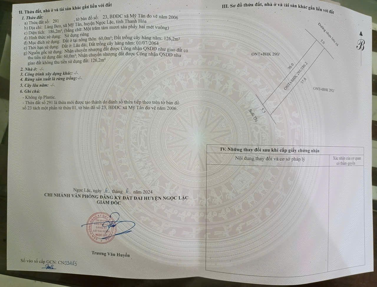 Bán đất view hồ Cống Khê Ngọc Lặc Thanh Hoá