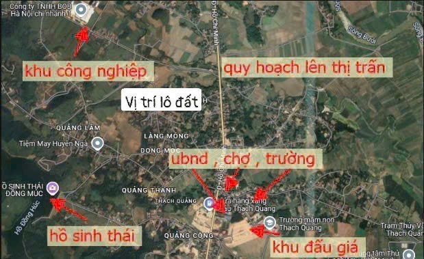 MỞ BÁN LÔ ĐẤT ĐẸP - CÁCH ĐƯỜNG HCM 500M - GẦN KCN THẠCH QUẢNG Vị trí: Xã Thạch Quảng, huyện Thạch Thành, Thanh Hóa.
