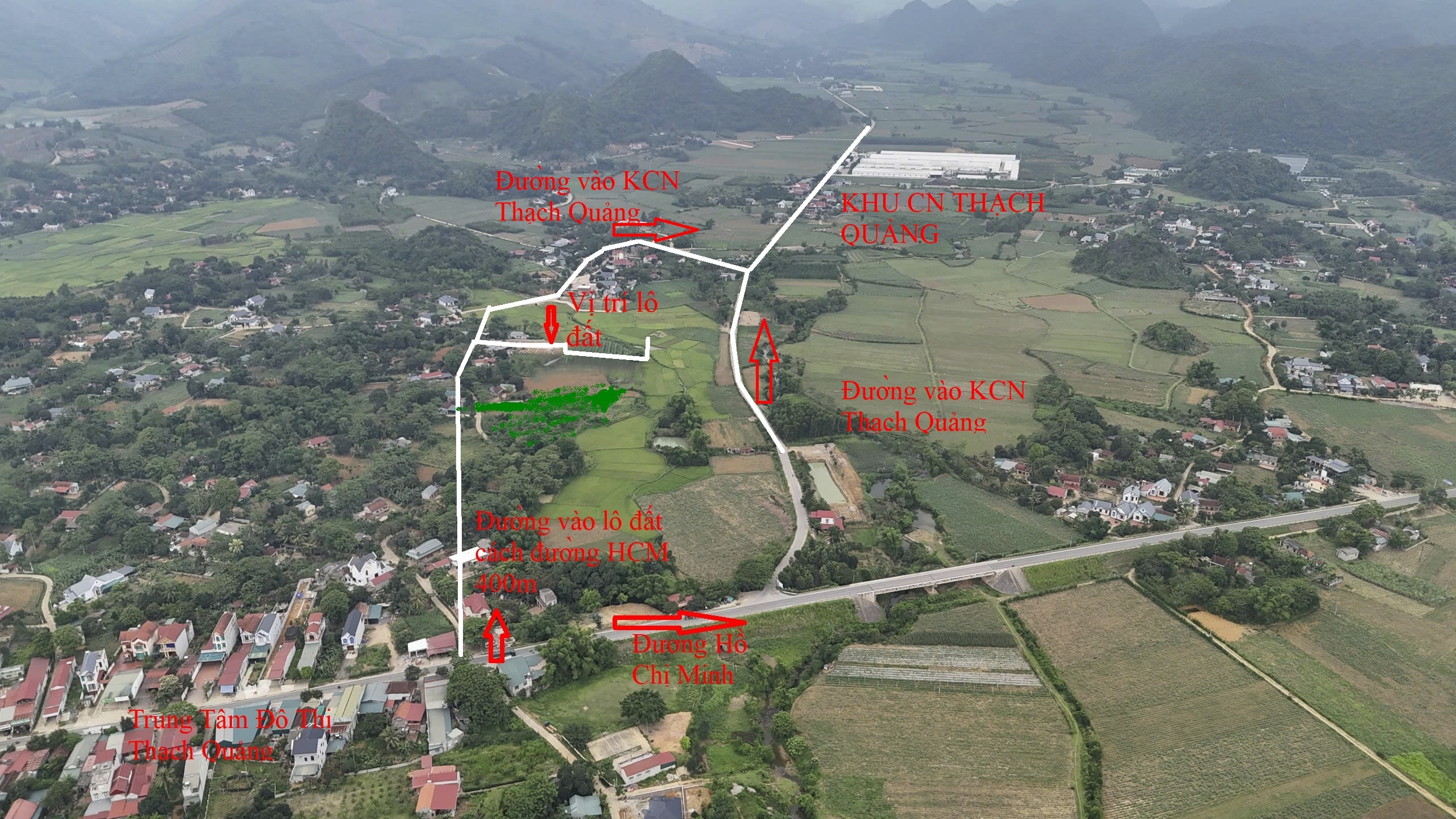Mở bán 8 lô đất đẹp gần đường HCM và & KCN THẠCH QUẢNG