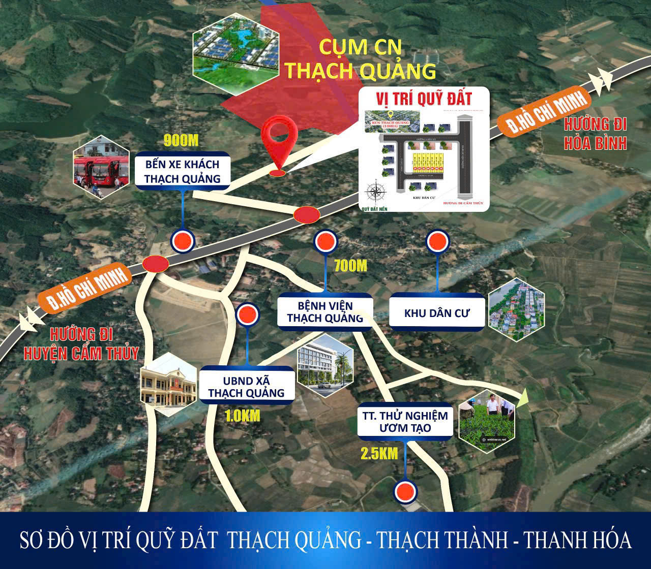 Đất nền gần KCN BOB Thạch Quảng