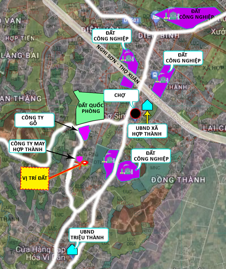 Bán đất Triệu Sơn - Thanh Hóa 160m2 full thổ cư sát công ty, gần khu công nghiệp Hợp Thắng 130Ha
