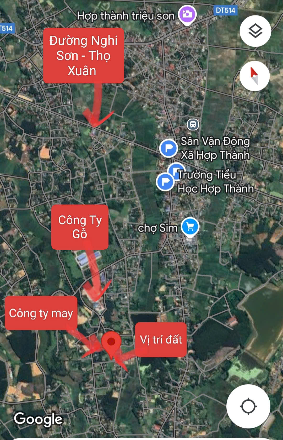 Bán đất Triệu Sơn - Thanh Hóa 160m2 full thổ cư sát công ty, gần khu công nghiệp Hợp Thắng 130Ha