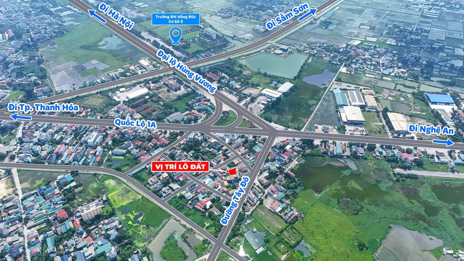 Bán lô đất rộng phường Quảng Thịnh, Thanh Hóa - Mặt tiền lớn, ô tô đỗ cửa