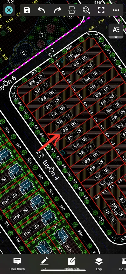 Bán đất mbqh5361 - đối diện trường mầm non Đông Thịnh - view biệt thự