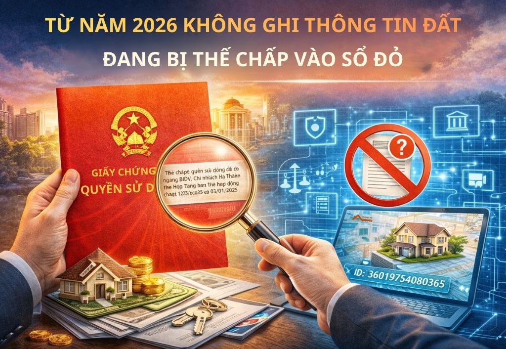 Từ năm 2026: Không còn ghi thông tin đất đang thế chấp trực tiếp trên sổ đỏ