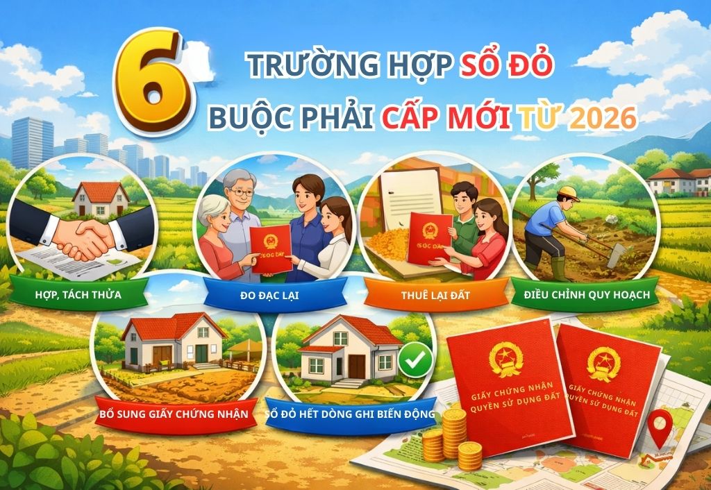 6 trường hợp sổ đỏ buộc phải cấp mới từ năm 2026
