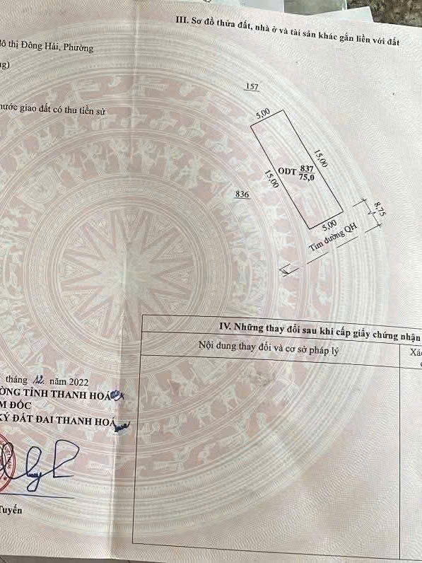 Bán 2 lô liền kề mb199 Đông Hải 75m² - sau công an tp Thanh Hóa, đường 17,5m