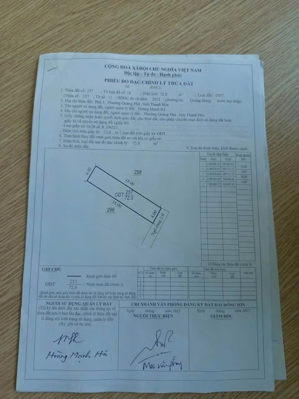 Bán lô đất phố 1 Quảng Hưng 72m2 mặt tiền 4m - đón sóng Trịnh Kiểm mở rộng