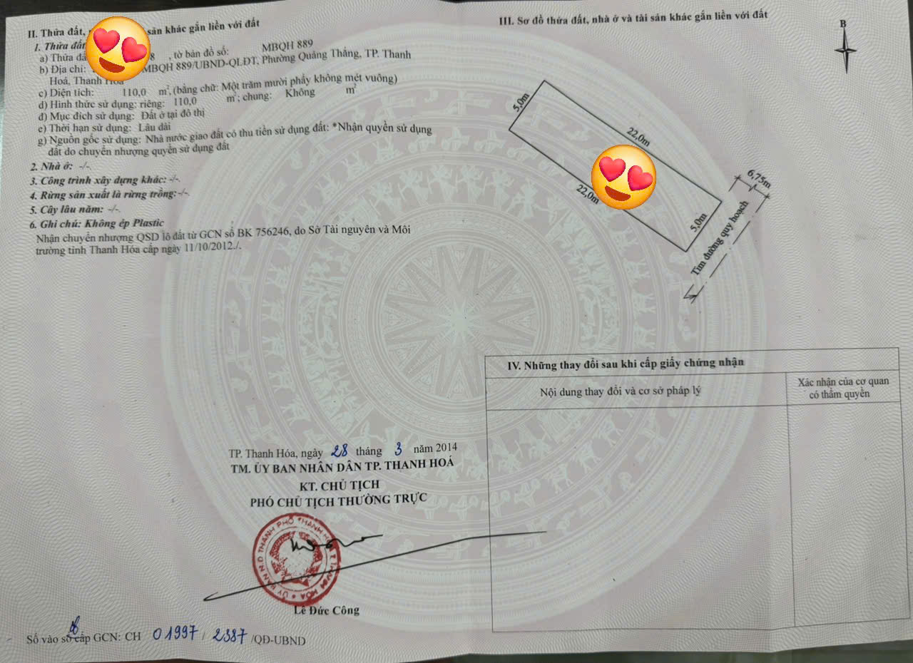 Nhà 2 tầng 110m² mặt bằng 899 Quảng Thắng - mặt tiền 5m, đang kinh doanh ăn uống, giá 6 tỷ