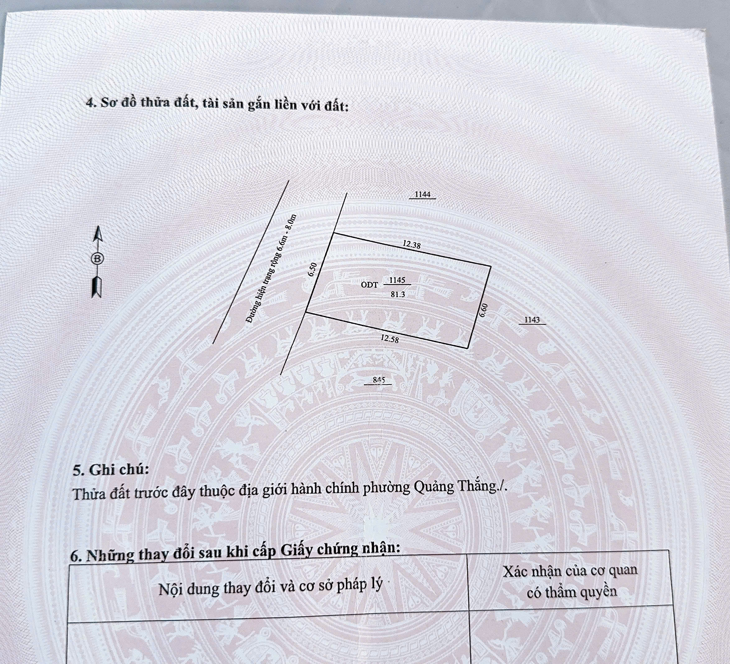 Bán đất vệ yên Quảng Thắng - 81,3m² - mặt tiền 6,5m - đường 8m - vừa ở vừa kinh doanh - giá 3,9 tỷ