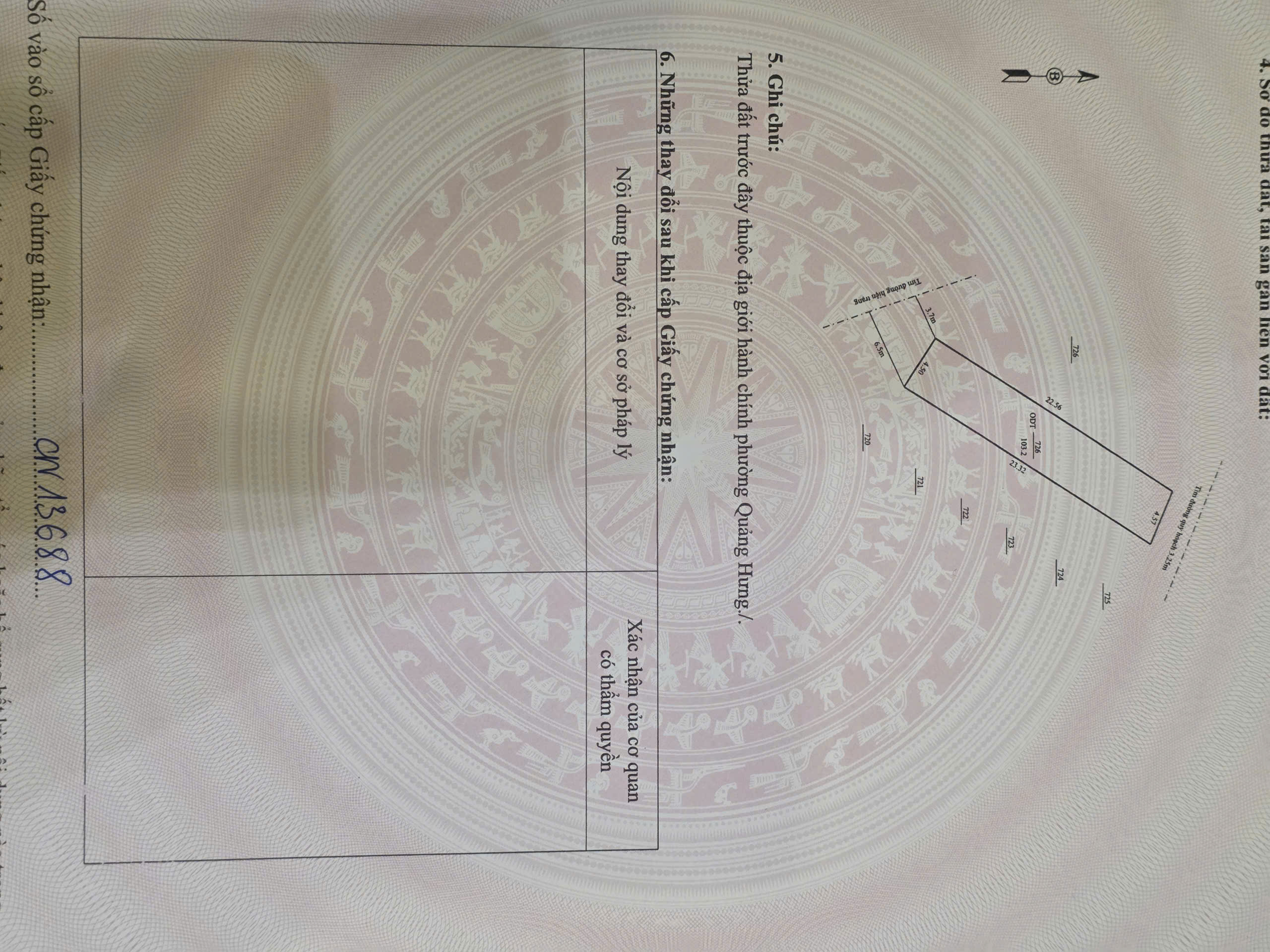 Bán đất mặt đường Trần Bình Trọng - 103m2 - mặt tiền 4,5m - gần chợ đông thành, cấp 3 Lam Sơn - giá nhỉnh 3 tỷ