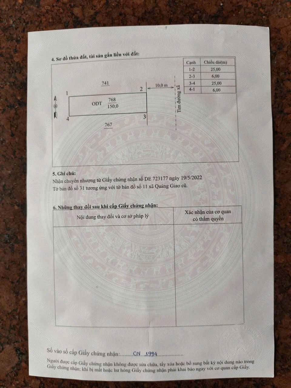 Bán 150m2 đất mặt đường nhựa uỷ ban xã quảng giao - phường nam Sầm Sơn - Thanh Hóa, mt 6m, cách biển 1.5km
