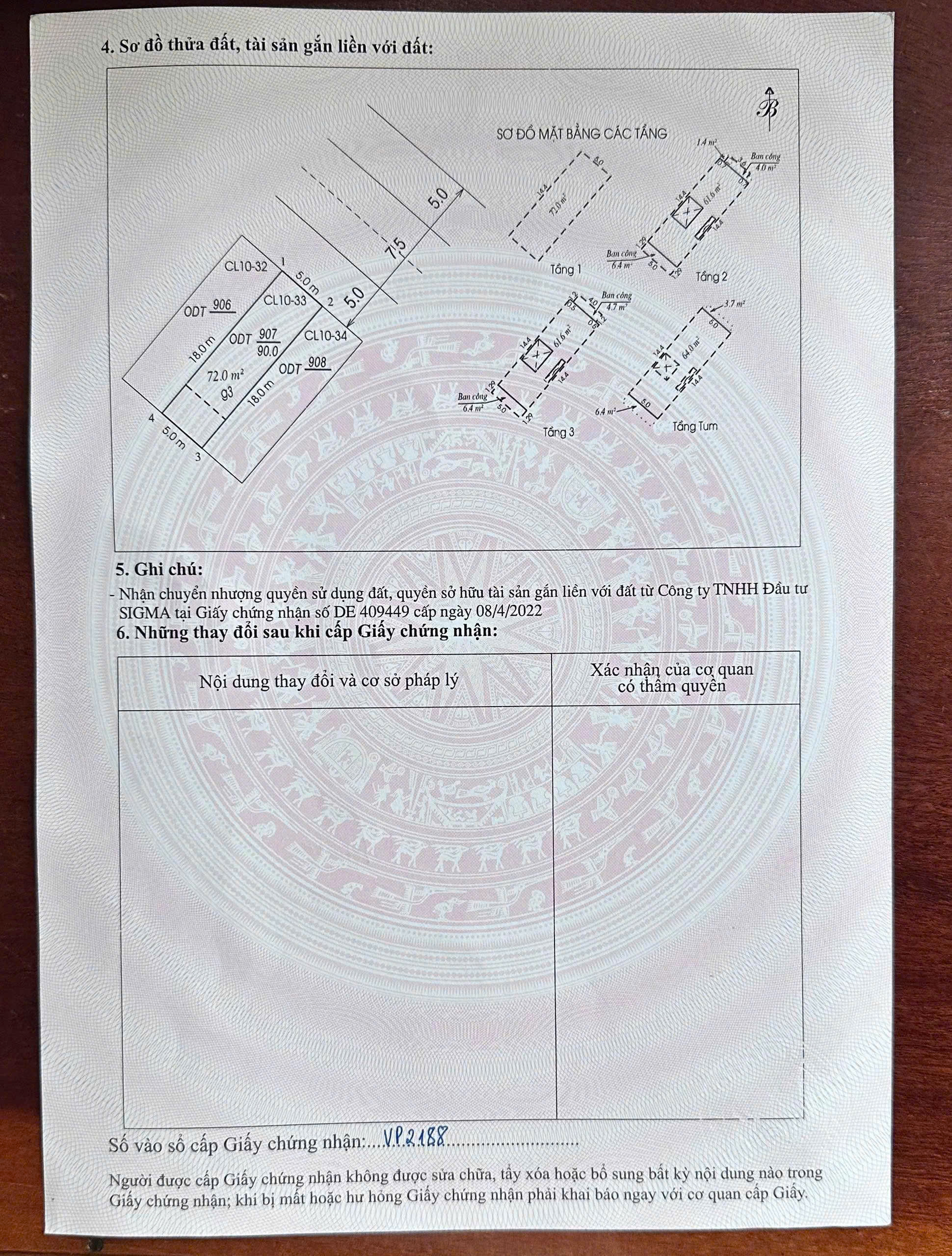 Bán nhà xây thô mb Hồ Sen - diện tích 90m² (5×18m) - sát đại lộ sép, view trực diện 4 tòa chung cư - giá 6.9 tỷ