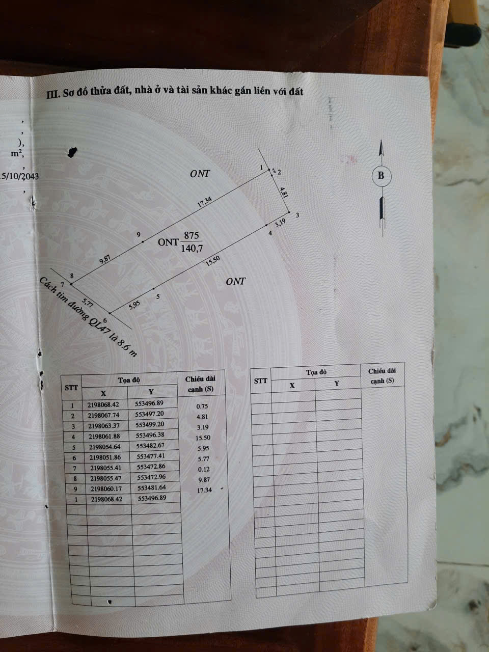 Bán đất mặt đường ql47 Thọ Ngọc Triệu Sơn - 140m2, mt 5m, gần sân bay Thọ Xuân chỉ 1,3 tỷ