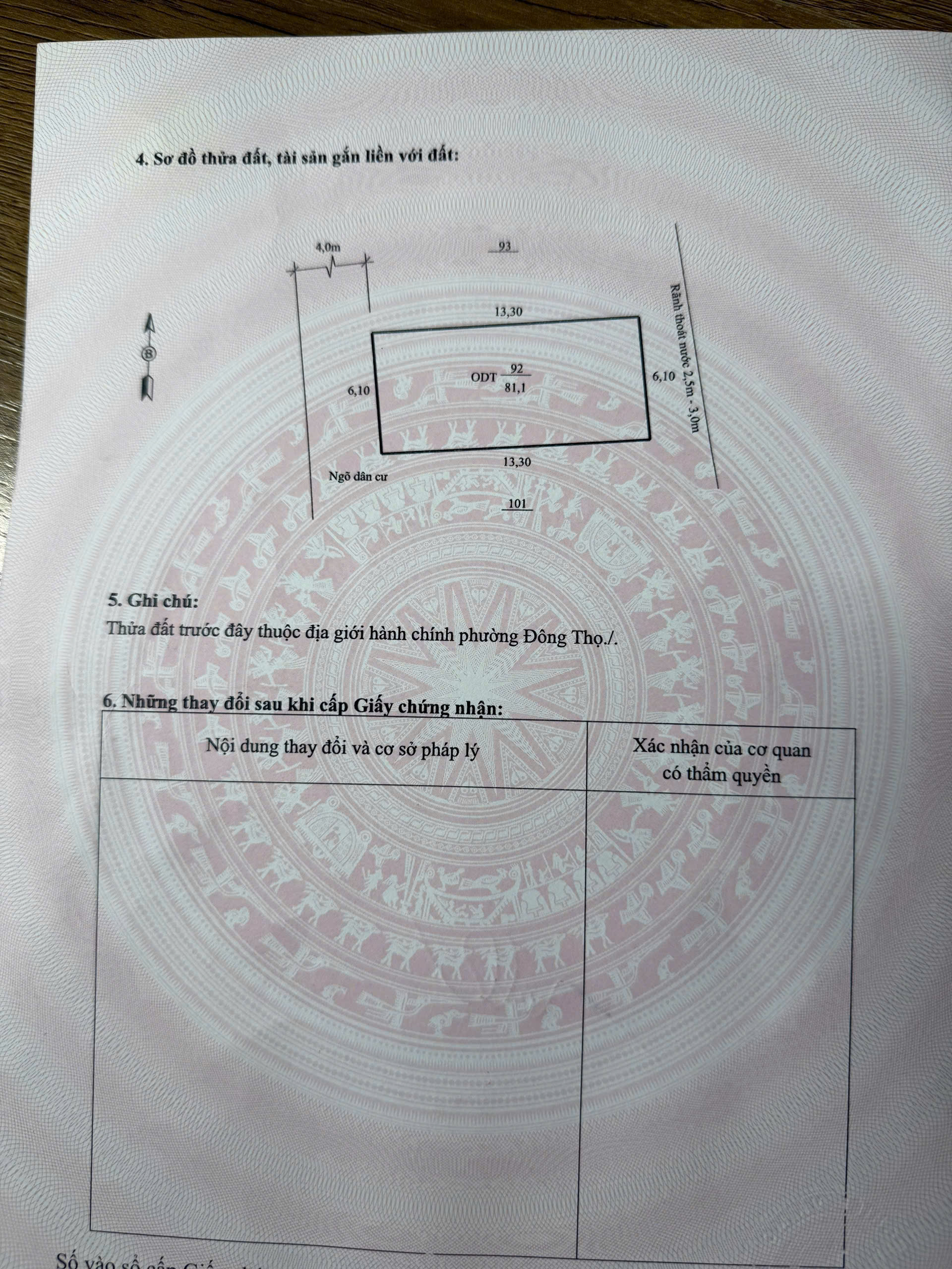 Đất Đông Thọ Thanh Hóa 81m2 vài bước chân ra Bà Triệu - ô tô tránh - mặt tiền 6.1m giá nhỉnh 2 tỷ