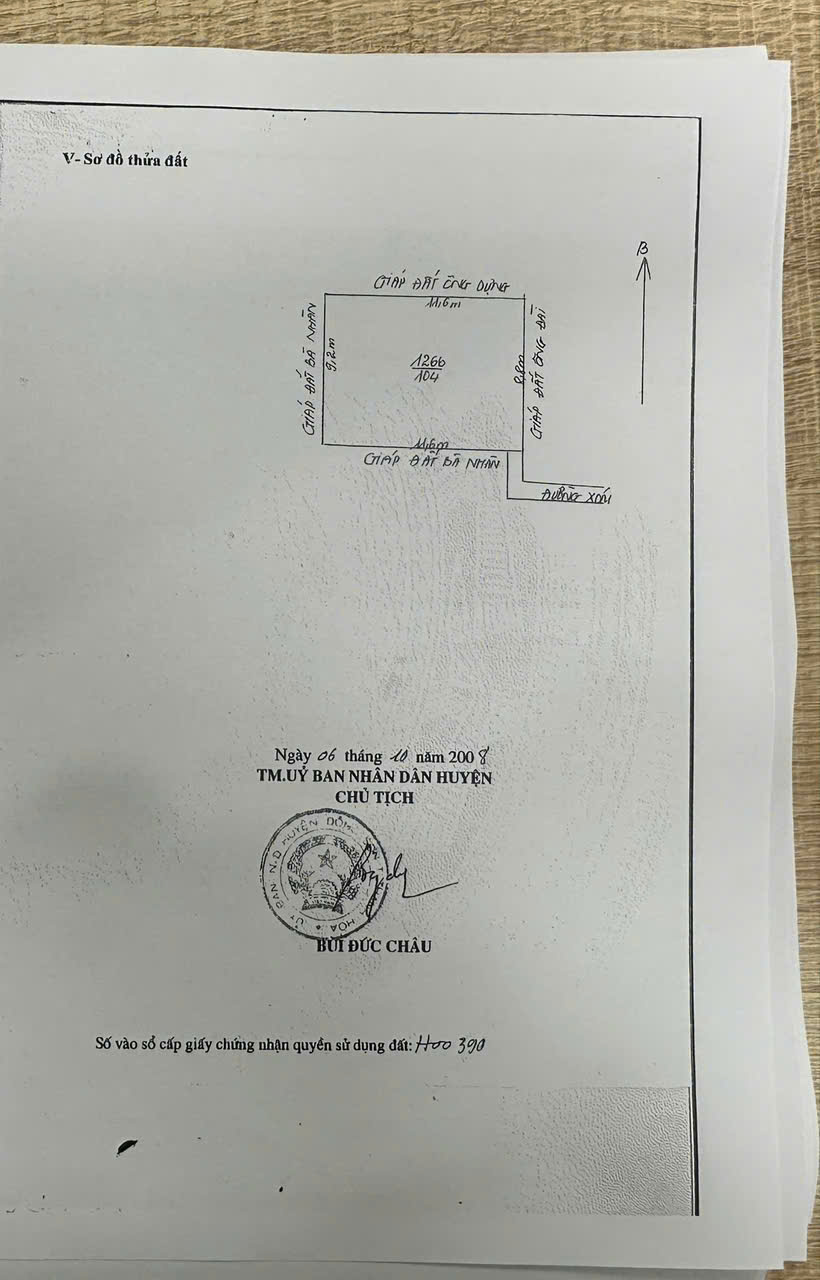 Bán nhà cấp 4 Đông Lĩnh 104m2 mt 8.8m cách trục Vạn Lại Yên Trường 30m giá 1 tỷ 580