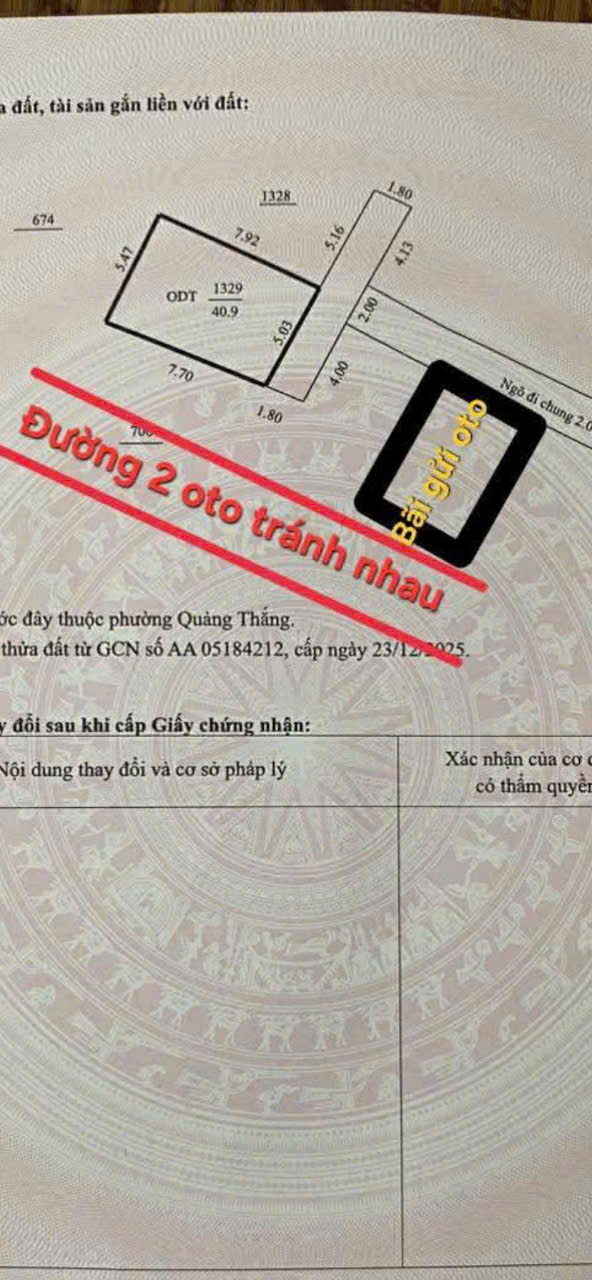 Bán nhà cấp 4 gác xép mới xây Quảng Thắng - gần trường Chính Trị, 30m ra ô tô, giá nhỉnh 1 tỷ