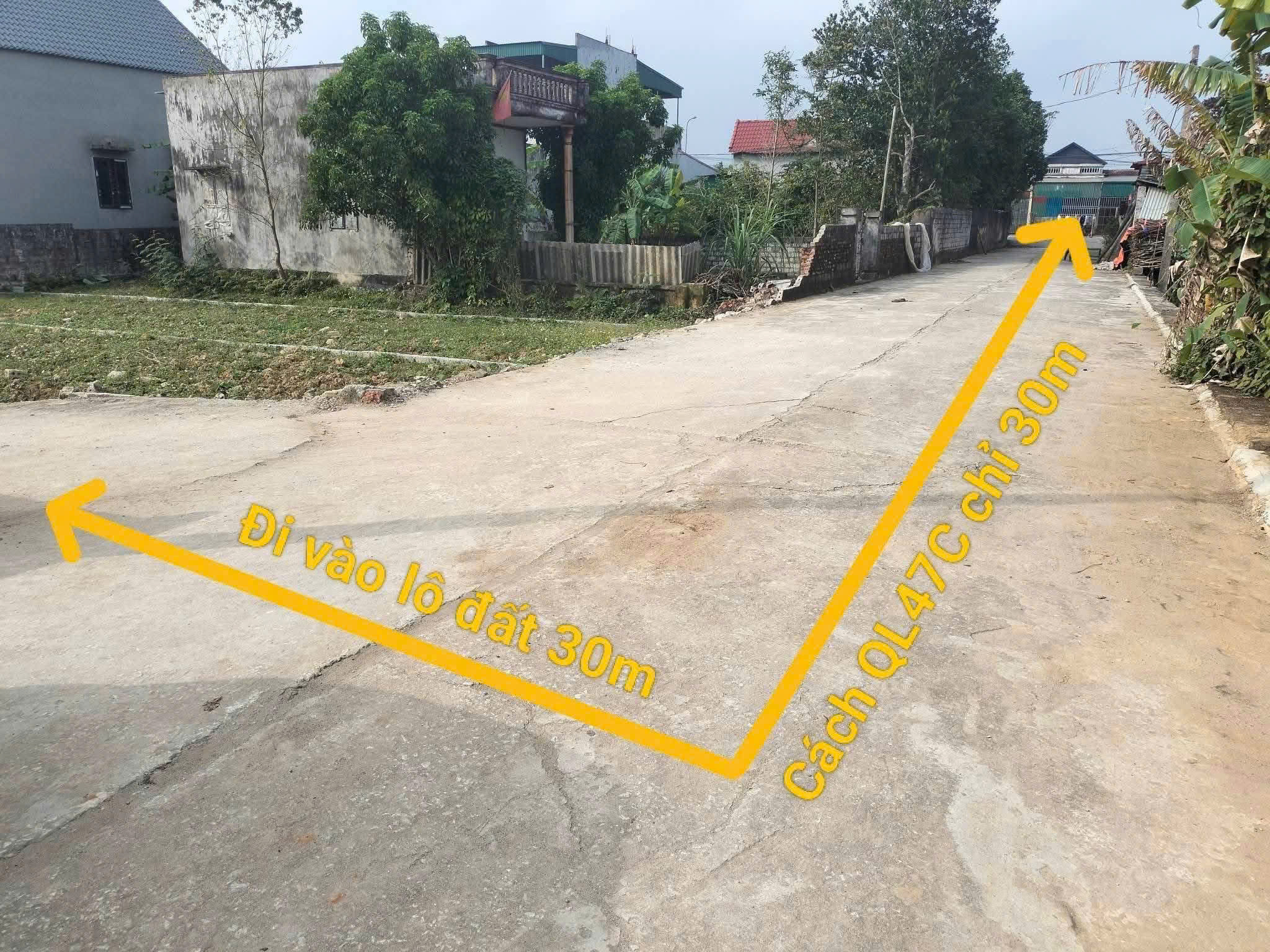 Đất thổ cư 120m² thôn Thái Bình, Tân Ninh - chỉ 4xx triệu, cách QL47c lô 2