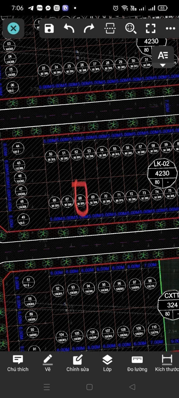 Bán đất lk2 mb 650 Đông Khê - 90m², mặt tiền 5m, đường 7,5m, giá chỉ 1,15 tỷ