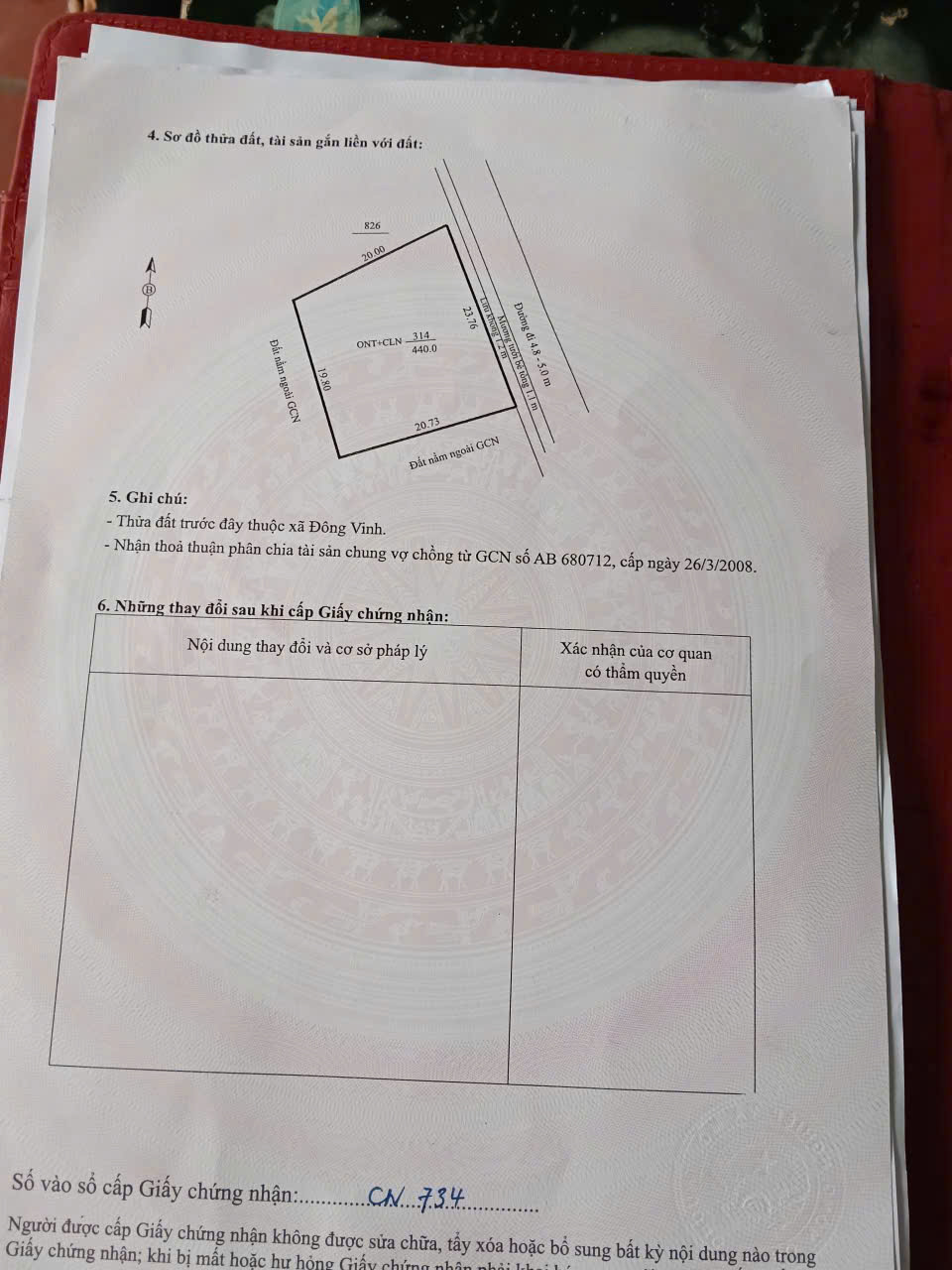 Bán đất 570m2 mặt tiền 23,76m đường 8m tại Đông Quang, Thanh Hóa
