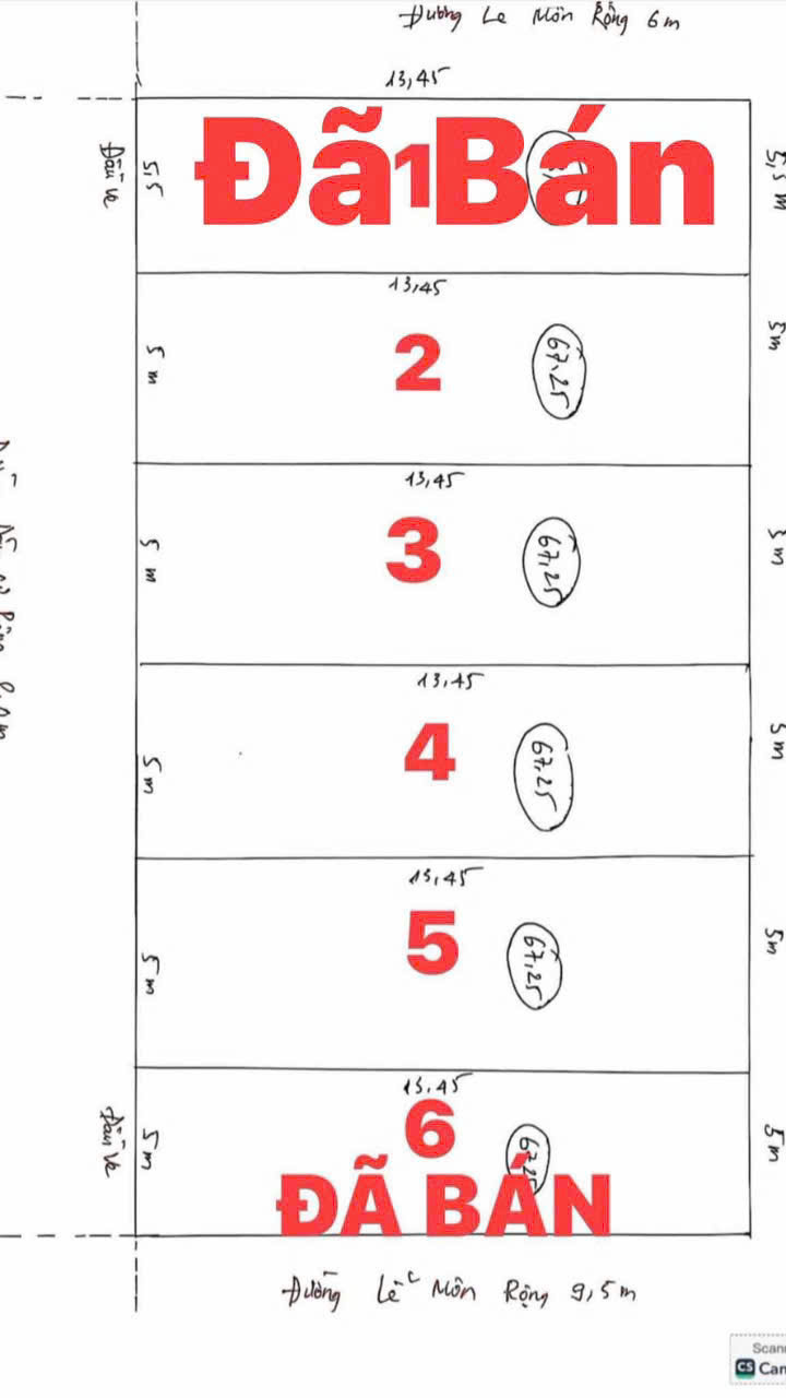 Bán đất Đông Hải Thanh Hóa 68m2 mặt tiền 5m, đường 8m, sổ hồng