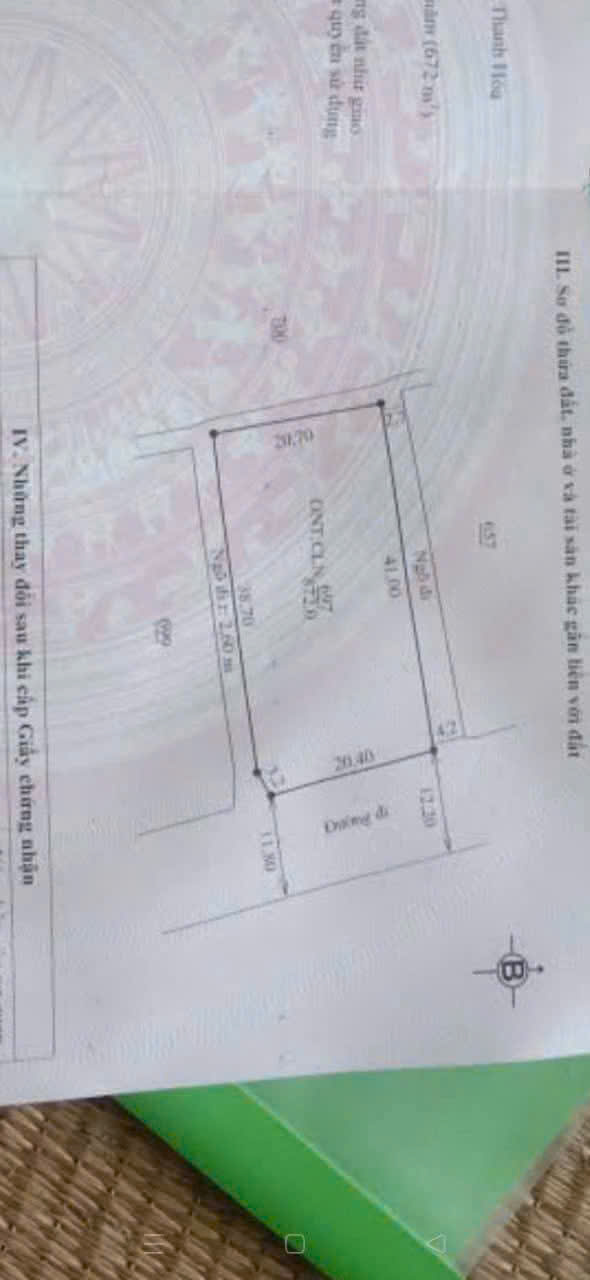 Bán lô đất 3 mặt tiền view sông 722m2 tại Quảng Hợp, Quảng Xương, Thanh Hóa