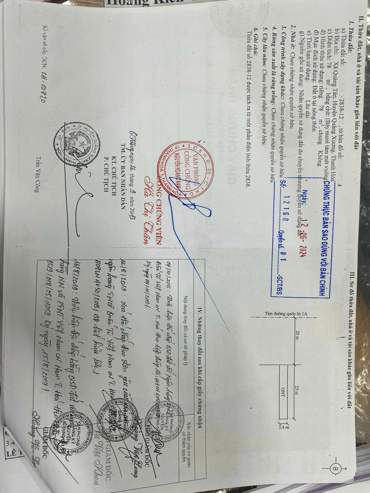 Bán nhà mặt phố QL 1A Quảng Xương 78m2, 3 tầng, giá 2,76 tỷ, vị trí kinh doanh sáng