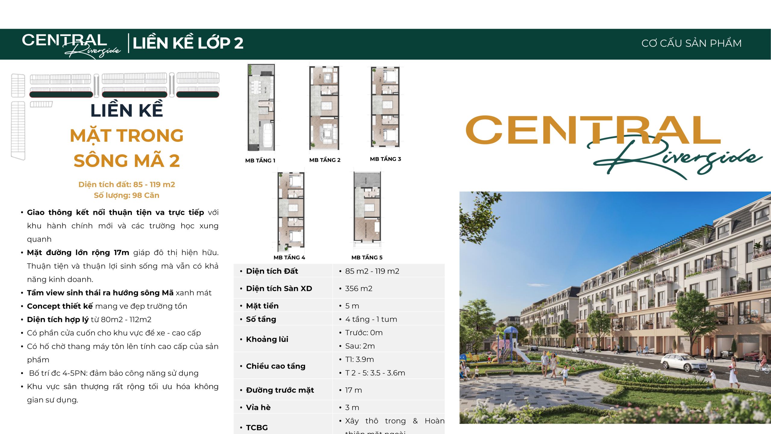 Liền kề mặt trong Central Riverside 2